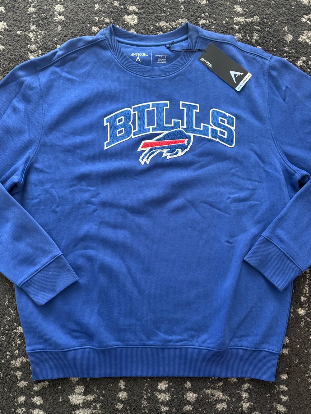 Antigua Buffalo Bills Heavyweight Pullover Crewneck Sweatshirt